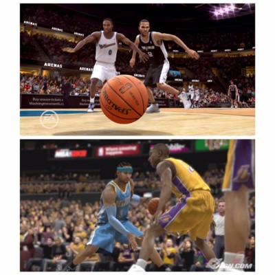 On top? NBA Live 09 Bottom? NBA 2K Photo credits: IGN & EA Sports